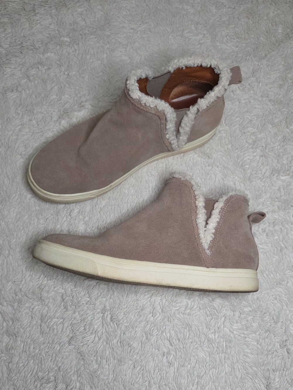 Women's Lucky Brand Faux Fur Trim Boots Sz 8.5